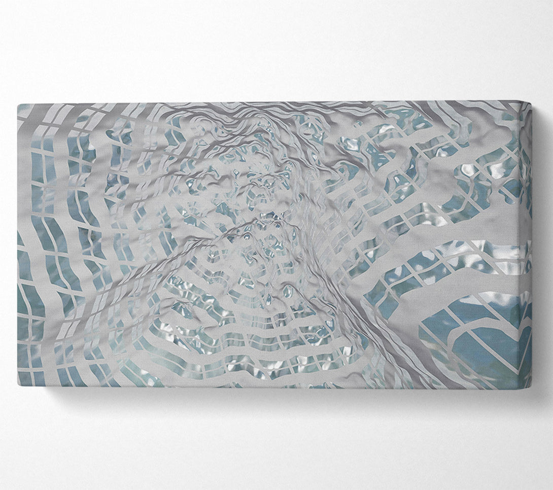  A Canvas Print of Silver Grid Distortion Canvas Print