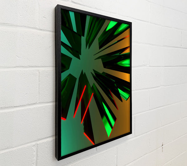 Emerald Geometric Abstract