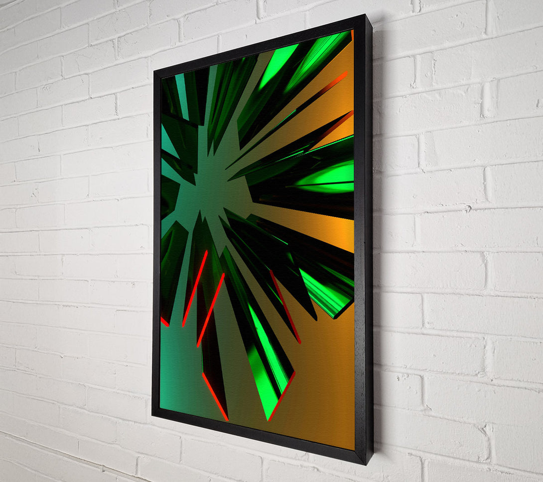  A Canvas Print of Emerald Geometric Abstract Canvas Art