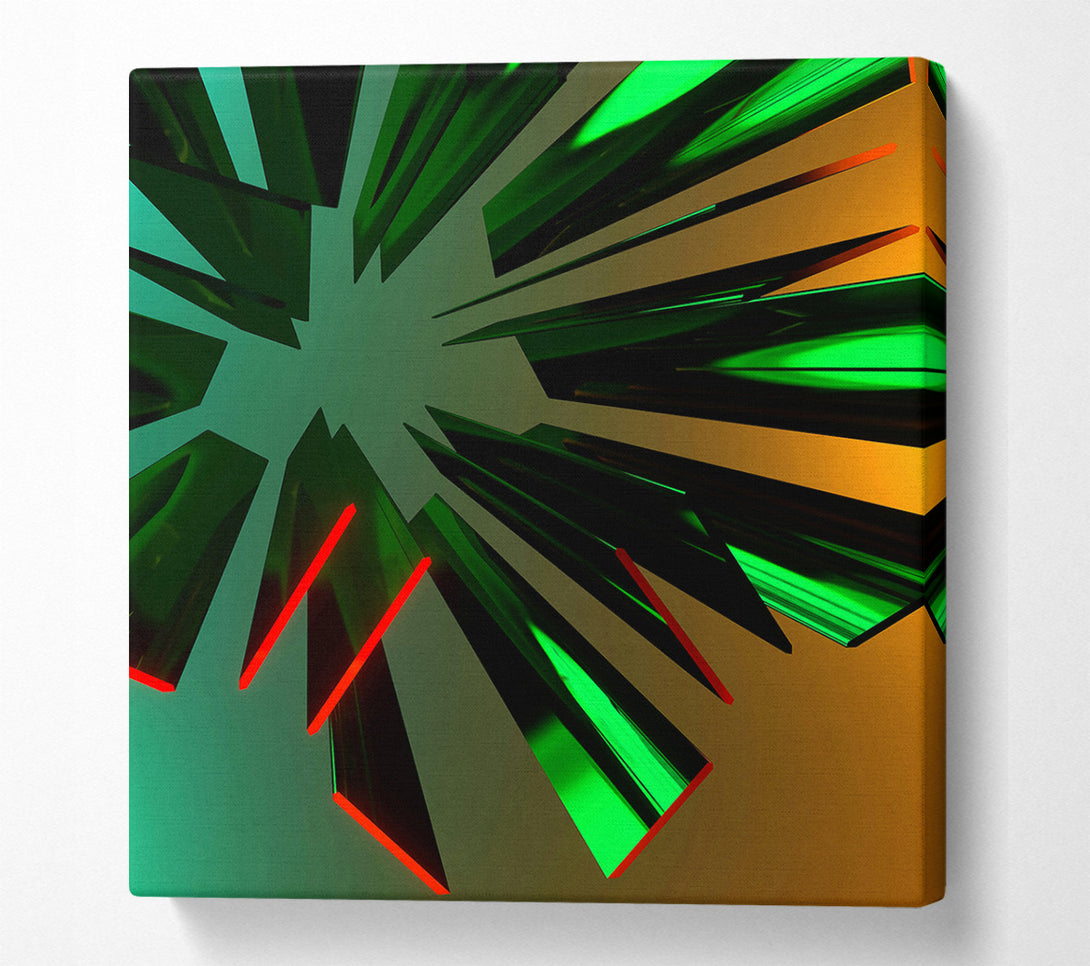  A Canvas Print of Emerald Geometric Abstract Canvas Art