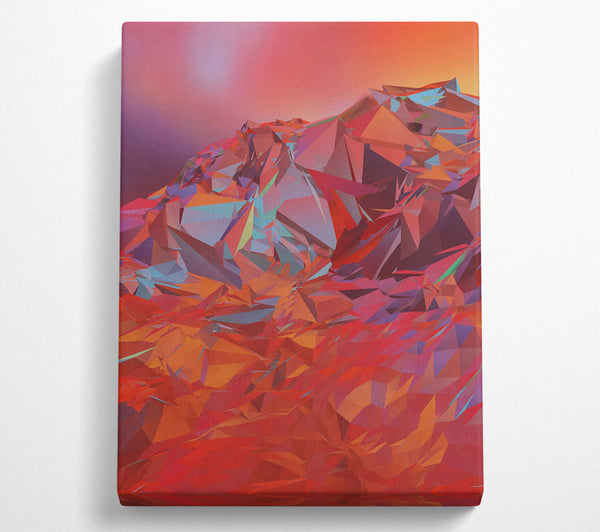  A Canvas Print of Crimson Crystal Peaks Canvas Art