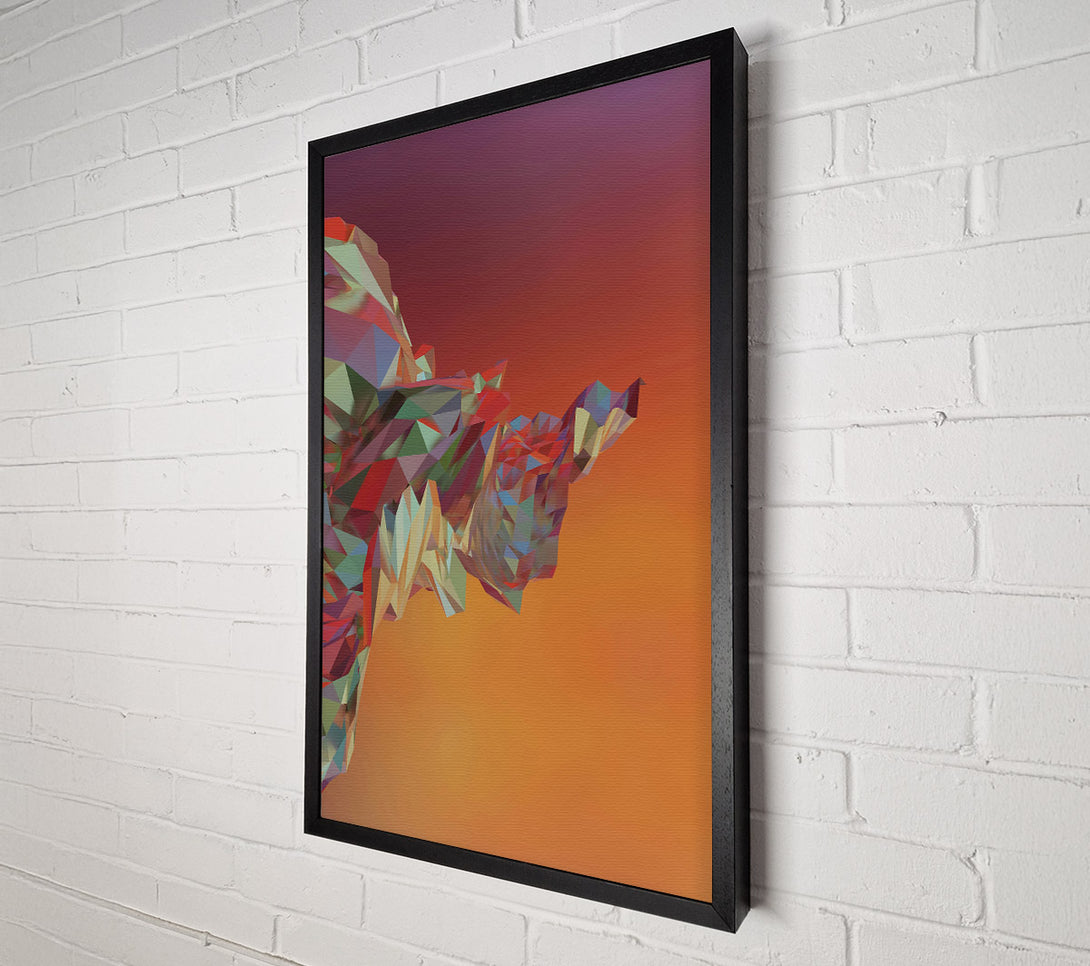  A Canvas Print of Orange Polygonal Rise Canvas Print