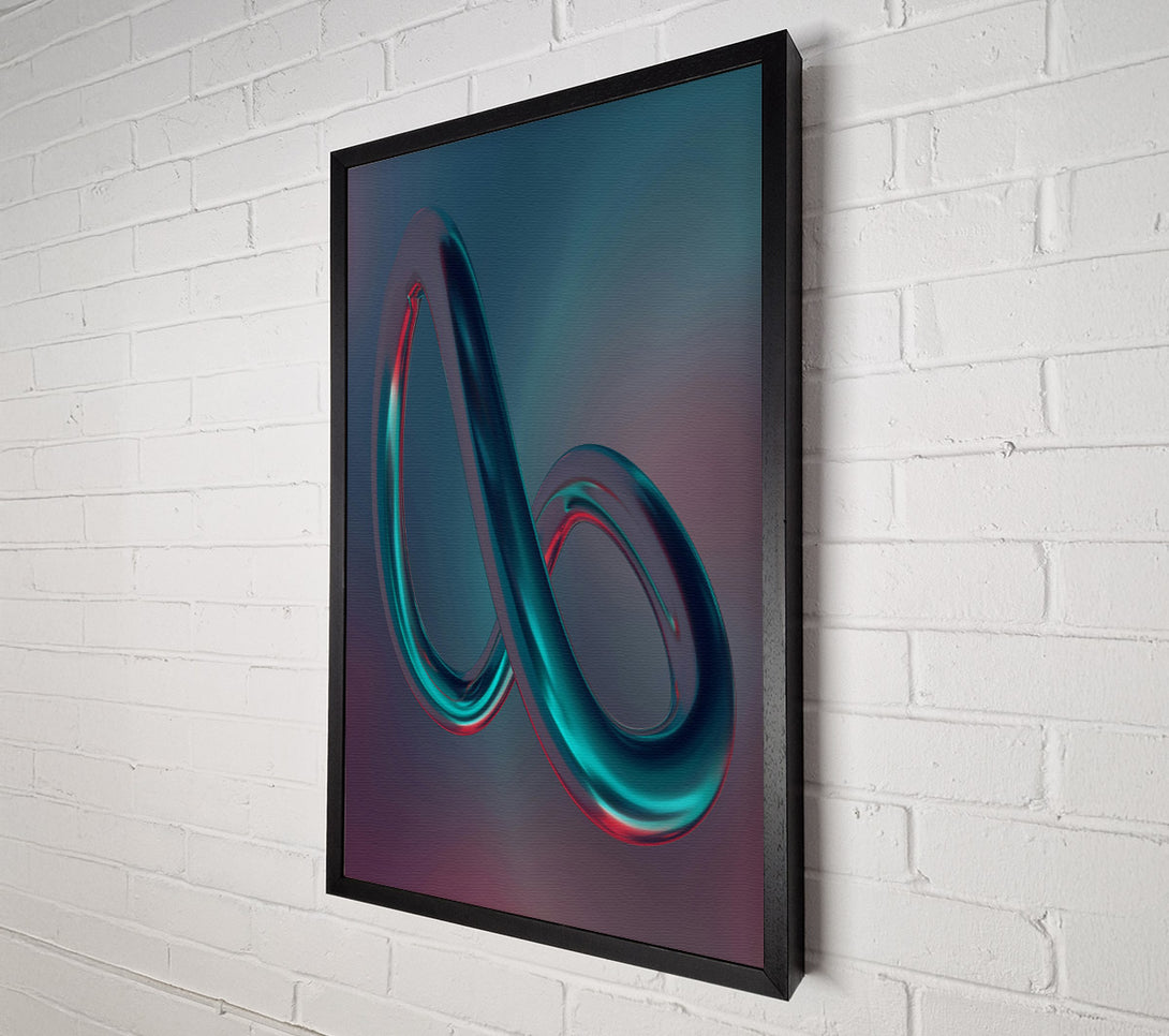  A Canvas Print of Teal Infinite Loop Canvas Art
