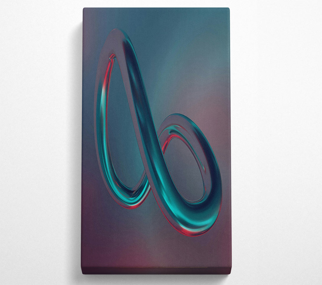  A Canvas Print of Teal Infinite Loop Canvas Art