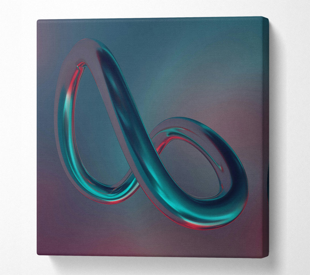  A Canvas Print of Teal Infinite Loop Canvas Art