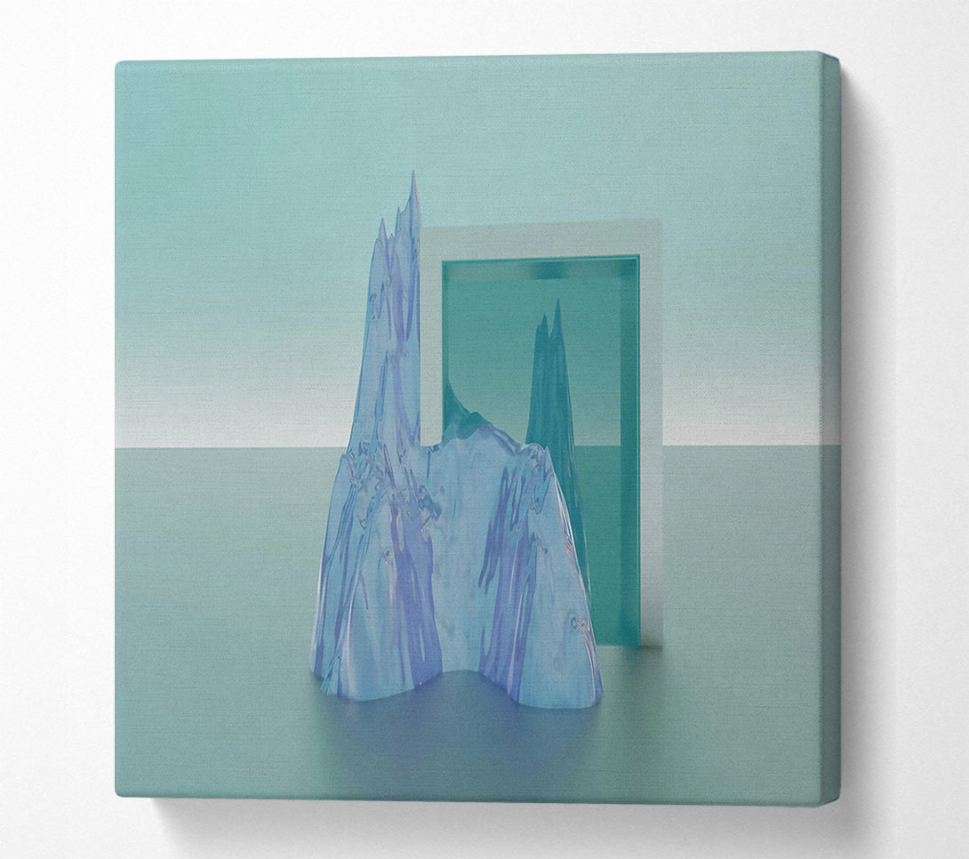  A Canvas Print of Blue Glass Mountain Canvas Wall Art