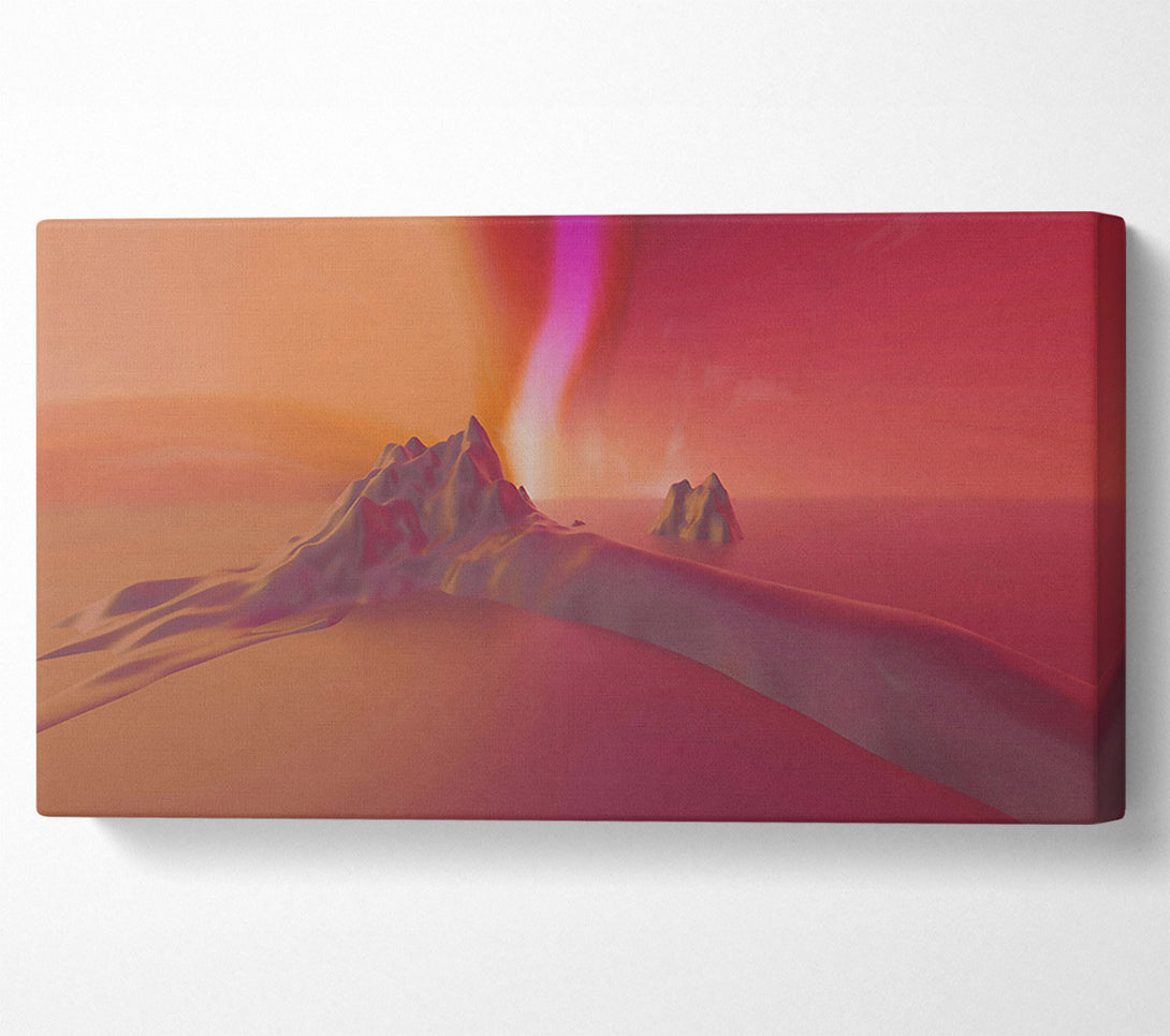  A Canvas Print of Crimson Mountain Range Canvas Print