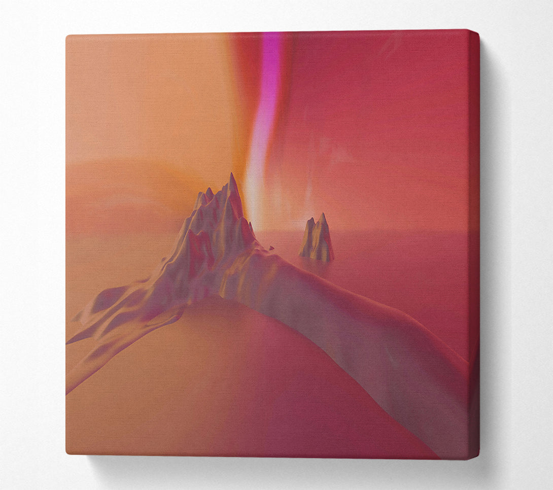  A Canvas Print of Crimson Mountain Range Canvas Print