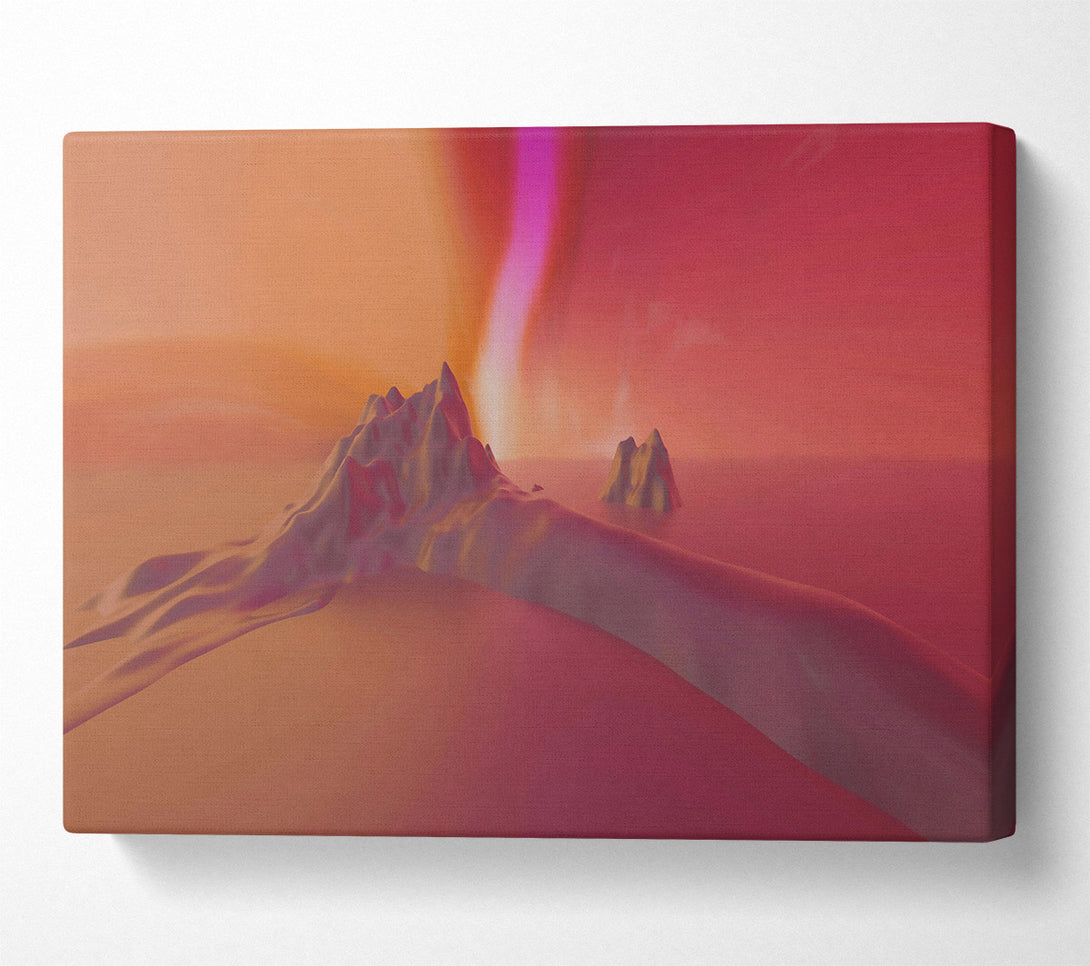  A Canvas Print of Crimson Mountain Range Canvas Print