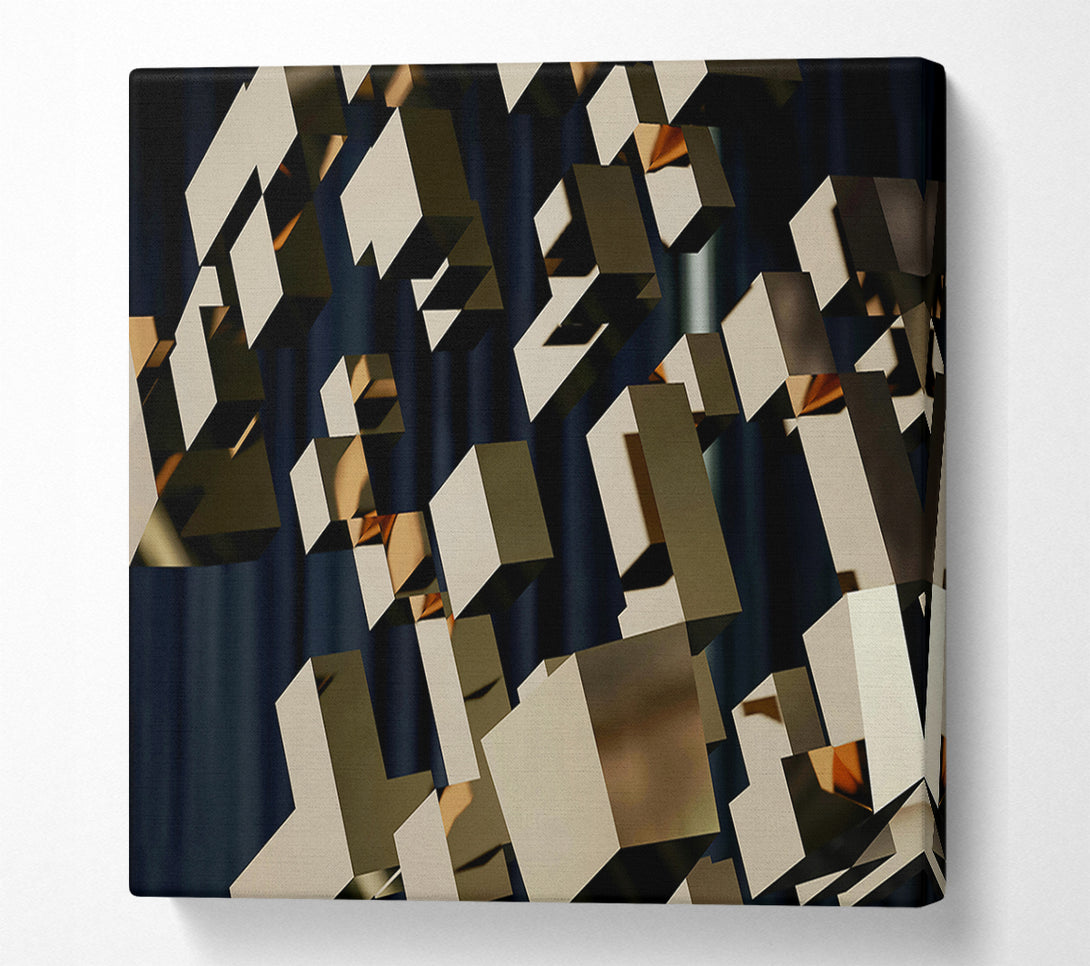 A Canvas Print of Beige Geometric Abstract Canvas Print
