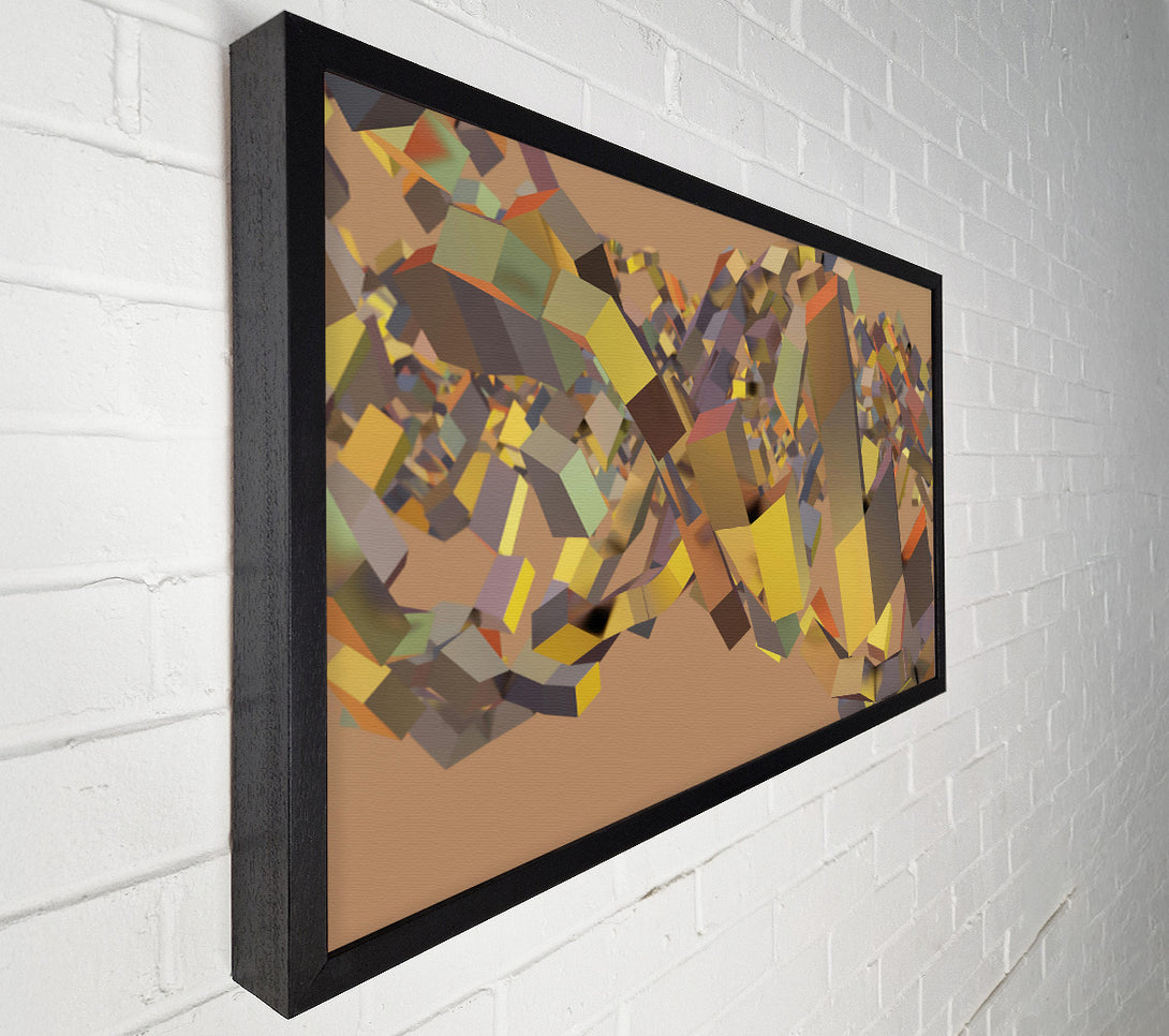  A Canvas Print of Golden Block Cascade Canvas Art