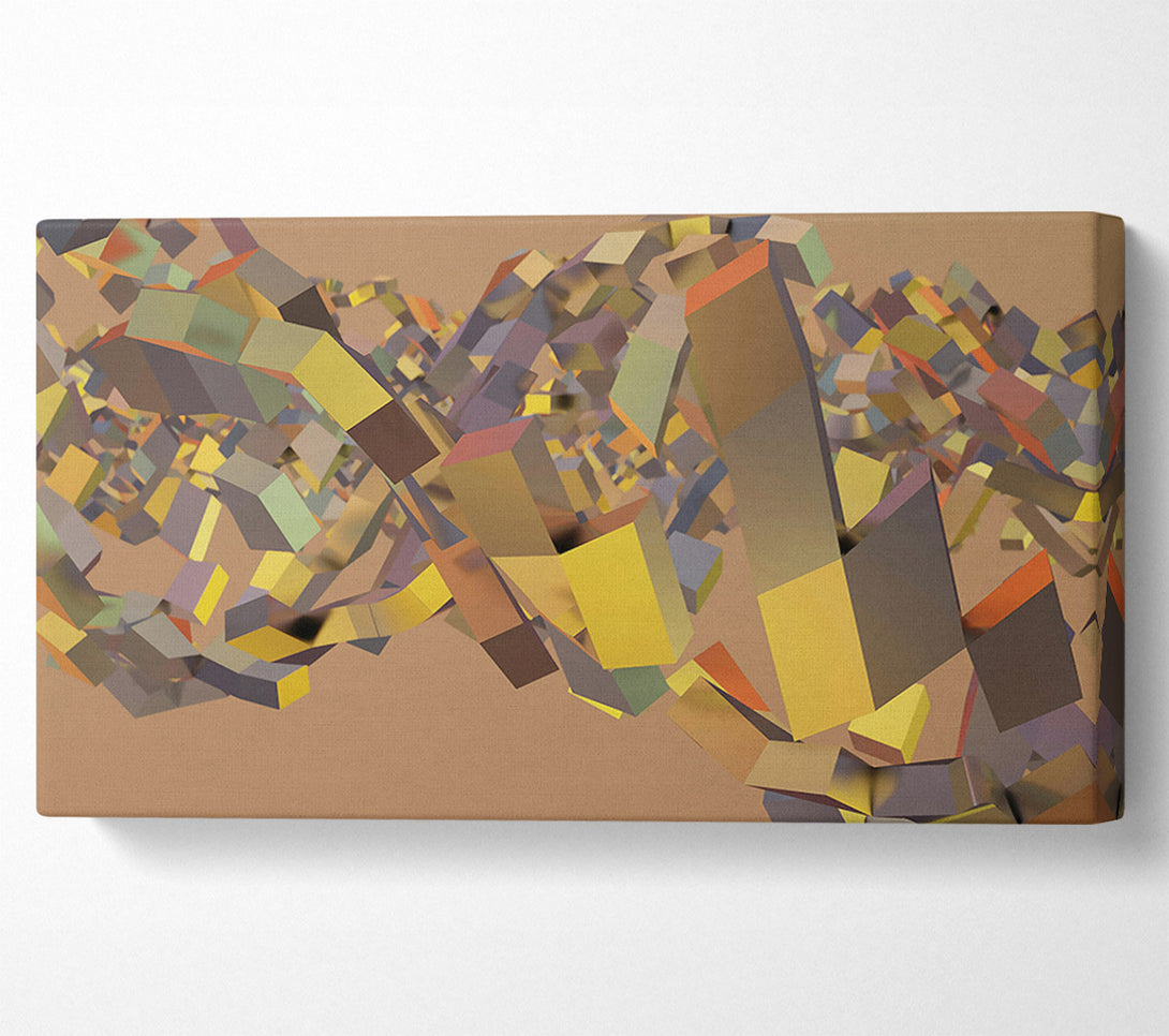  A Canvas Print of Golden Block Cascade Canvas Art