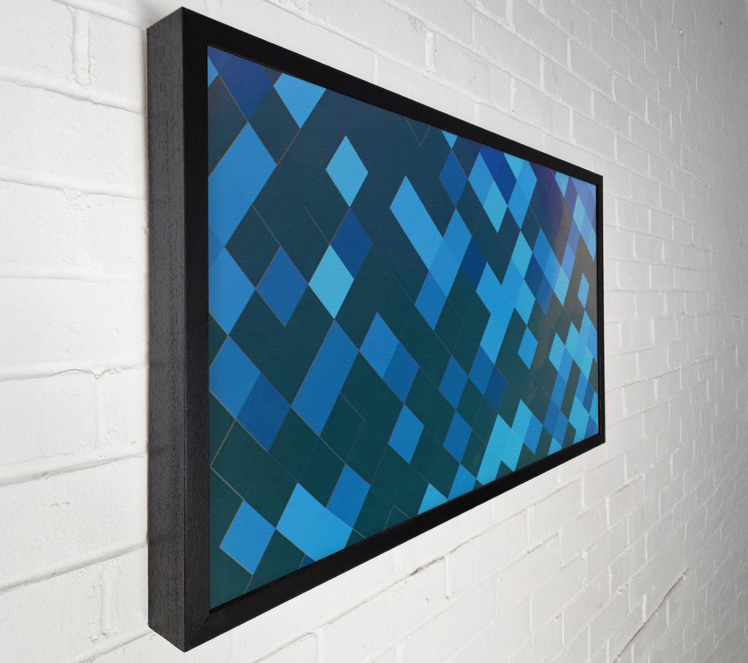  A Canvas Print of Azure Pixel Pattern Canvas Art
