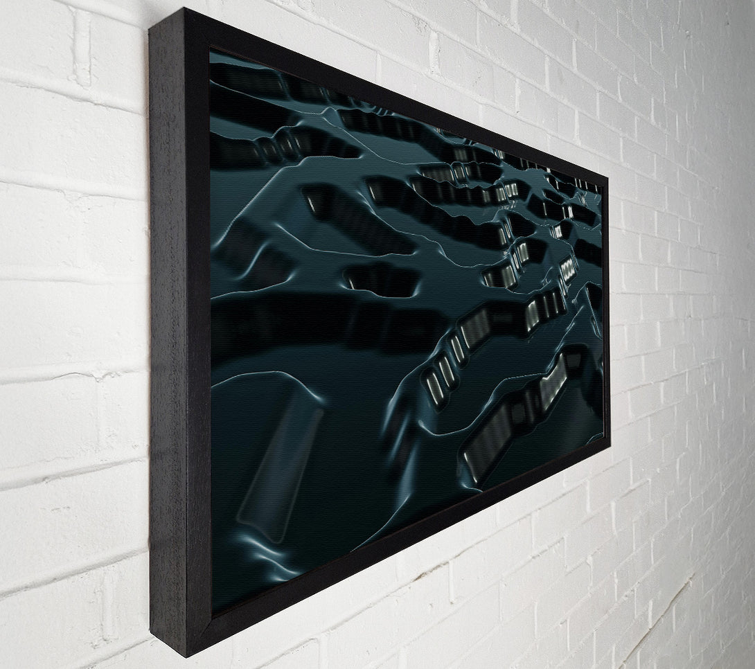  A Canvas Print of Midnight Ink Waves Canvas Wall Art