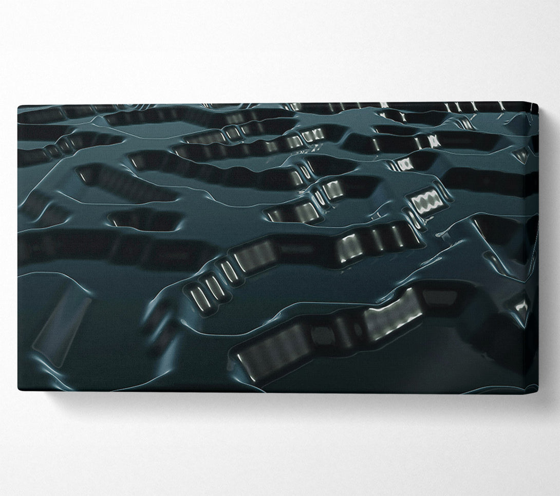  A Canvas Print of Midnight Ink Waves Canvas Wall Art