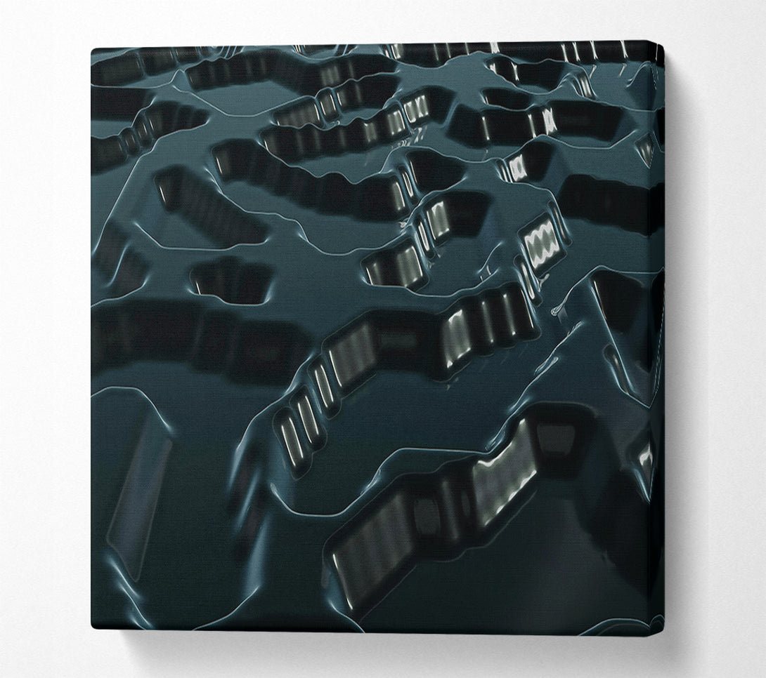 A Canvas Print of Midnight Ink Waves Canvas Wall Art