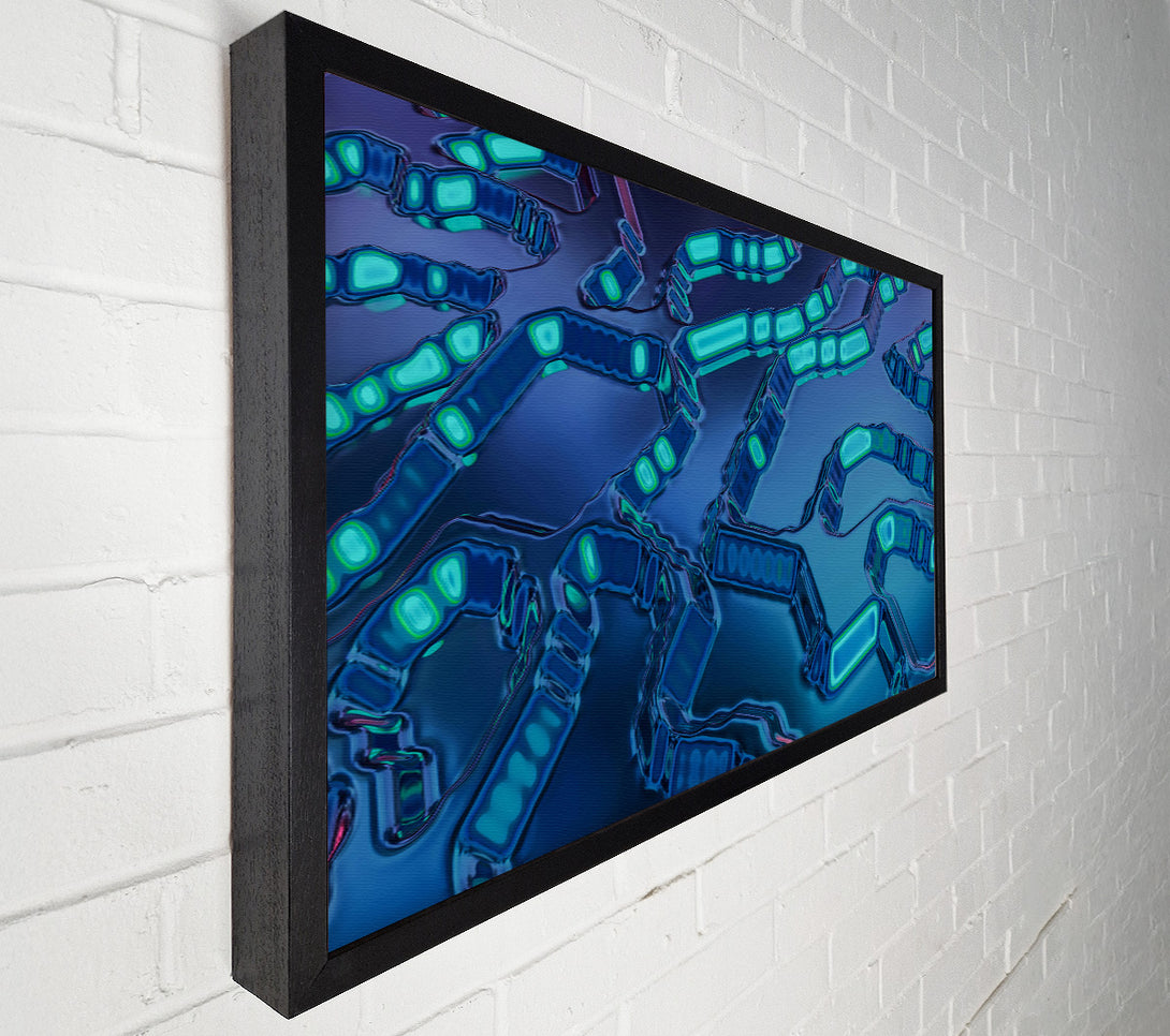  A Canvas Print of Azure Liquid Flow Canvas Print