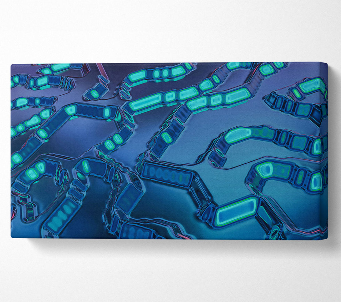  A Canvas Print of Azure Liquid Flow Canvas Print