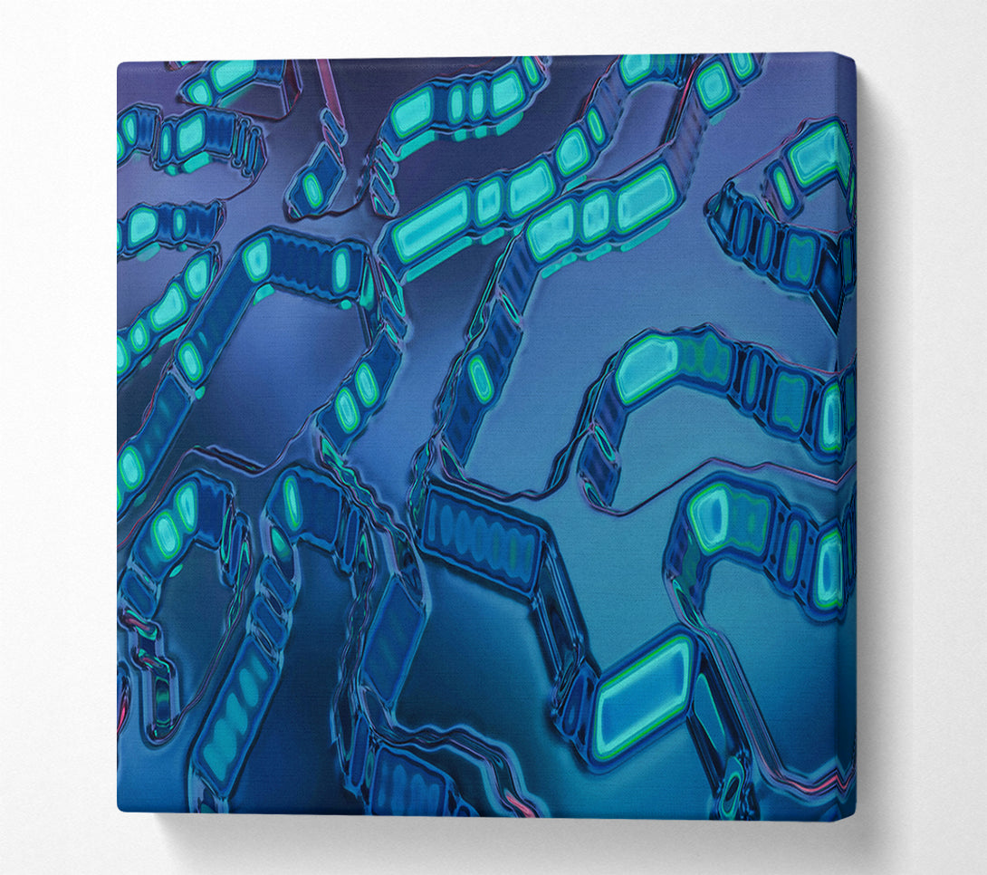  A Canvas Print of Azure Liquid Flow Canvas Print