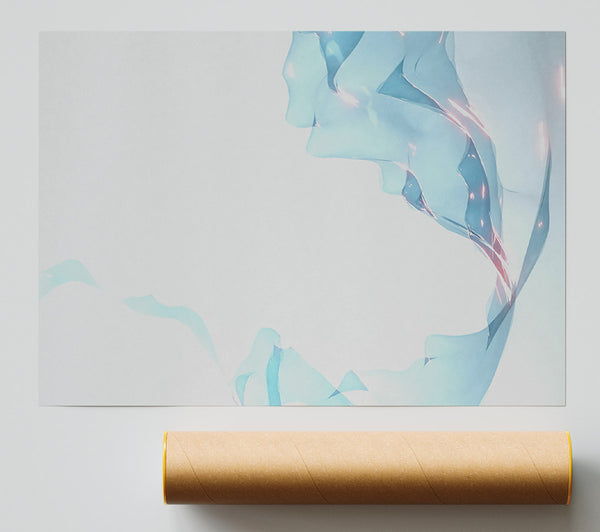 Azure Flowing Form Giclee Print