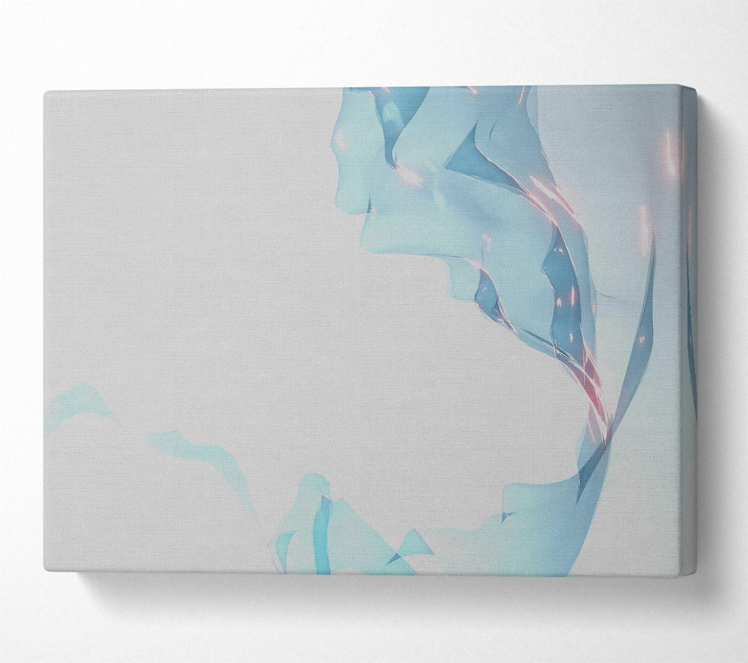  A Canvas Print of Azure Flowing Form Canvas Art