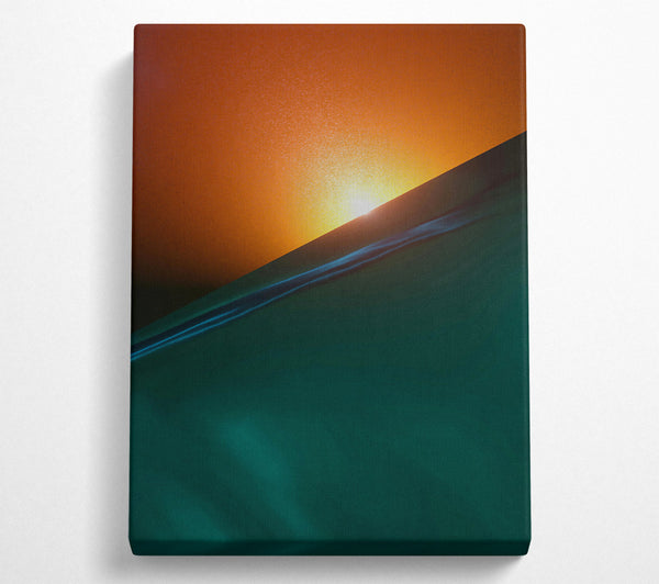  A Canvas Print of Emerald Sunset Glow Canvas Art