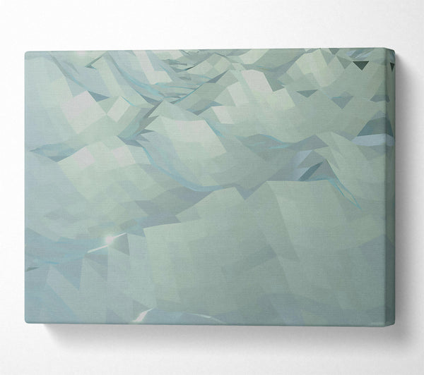  A Canvas Print of Pale Green Polygons Canvas Wall Art
