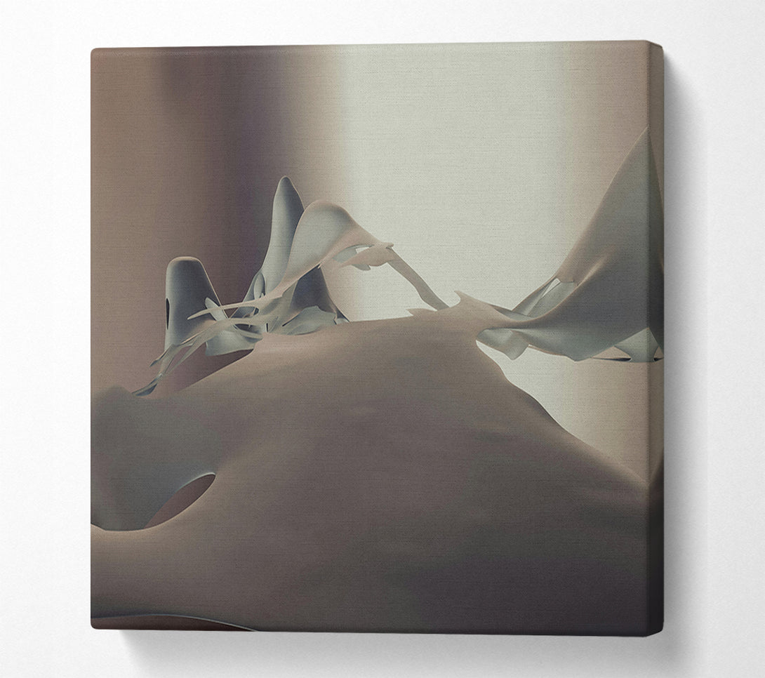  A Canvas Print of Silver Abstract Form Canvas Print