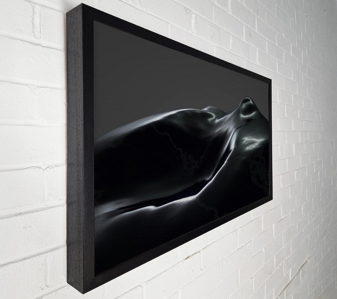  A Canvas Print of Black Liquid Form Canvas Wall Art
