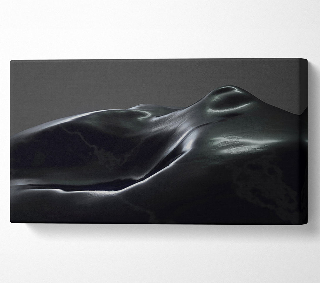  A Canvas Print of Black Liquid Form Canvas Wall Art