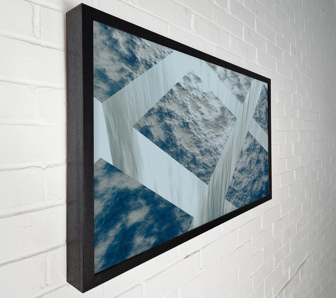  A Canvas Print of Blue Geometric Dimensions Canvas Art