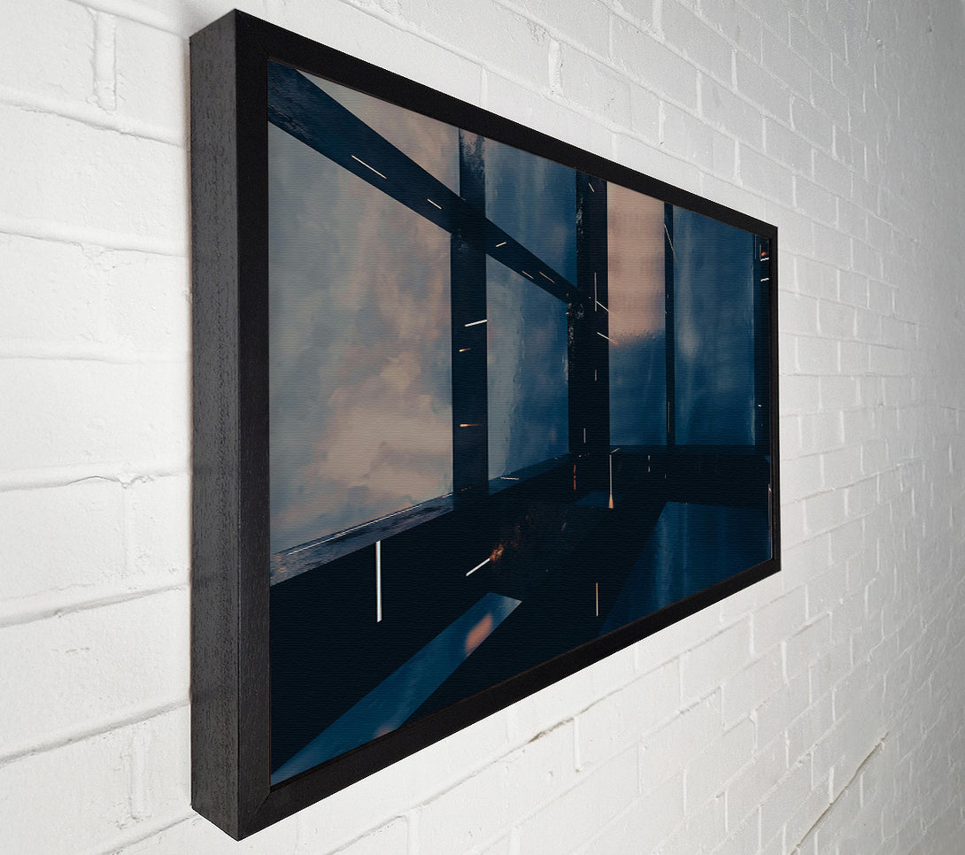  A Canvas Print of Azure Rain Reflections Canvas Print