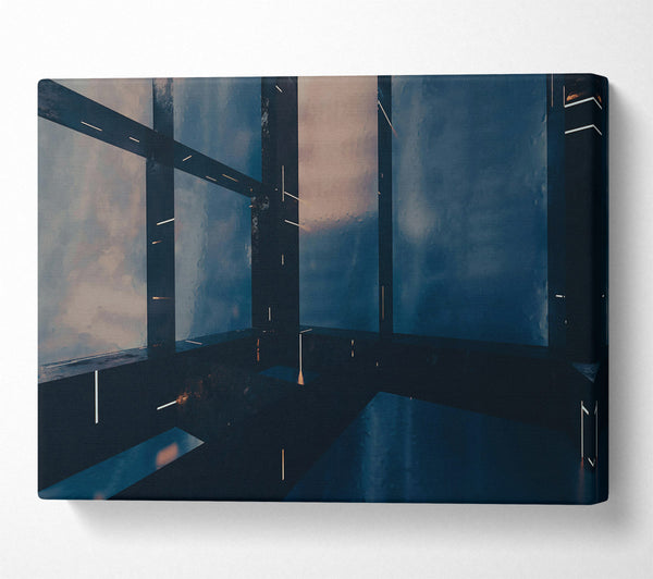  A Canvas Print of Azure Rain Reflections Canvas Print