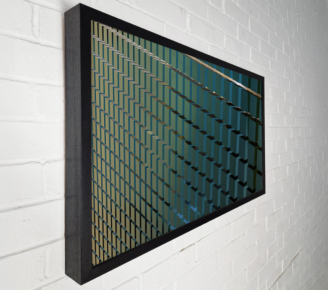  A Canvas Print of Teal Cube Array Canvas Wall Art