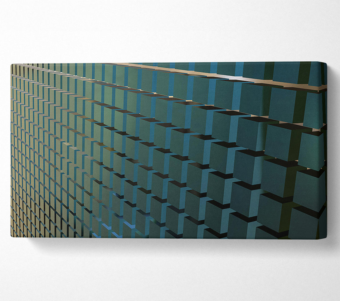  A Canvas Print of Teal Cube Array Canvas Wall Art