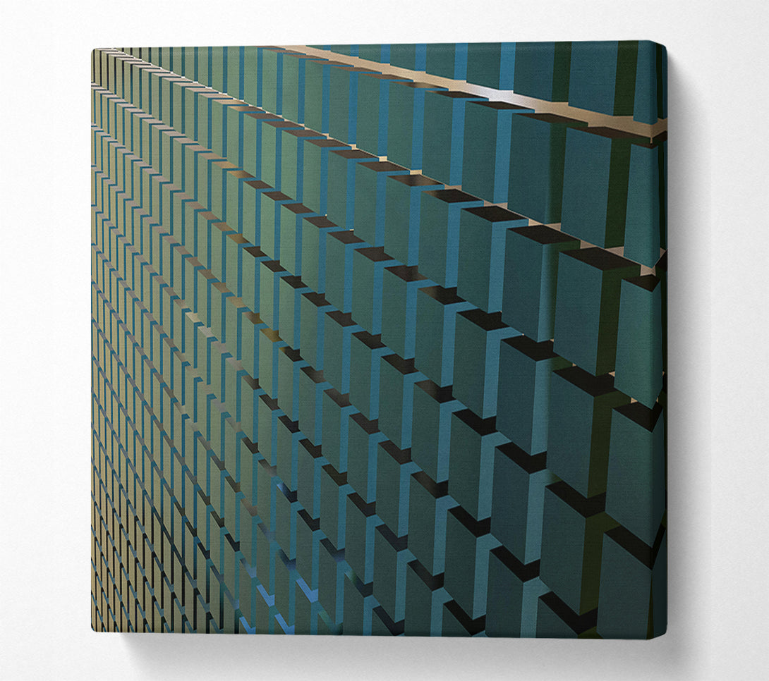  A Canvas Print of Teal Cube Array Canvas Wall Art