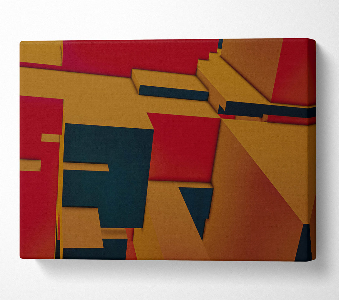  A Canvas Print of Burnt Orange Abstract Canvas Wall Art