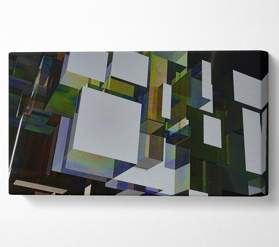  A Canvas Print of Green Glass Cubes Canvas Art
