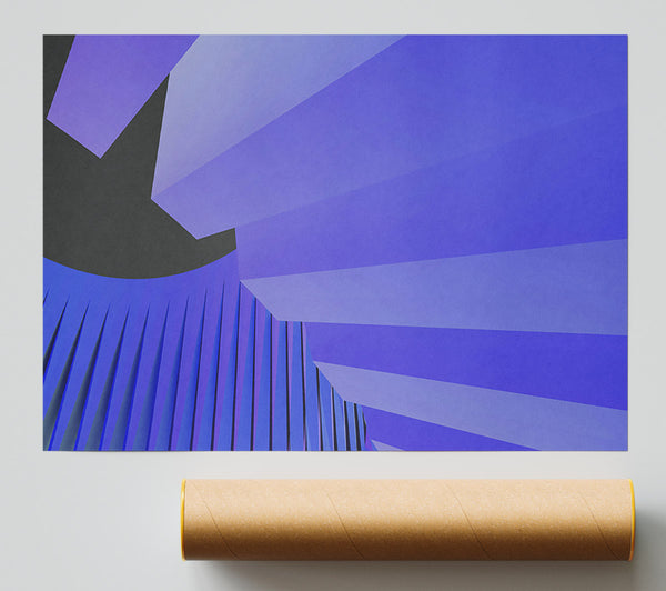 Periwinkle Geometric Abstract Print