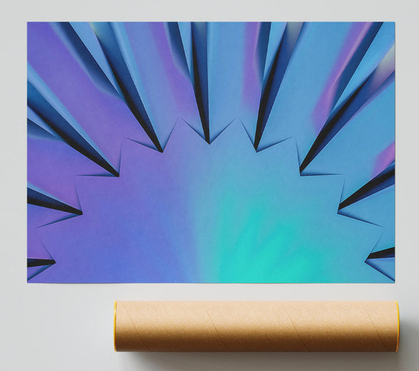 Blue Star Burst Poster