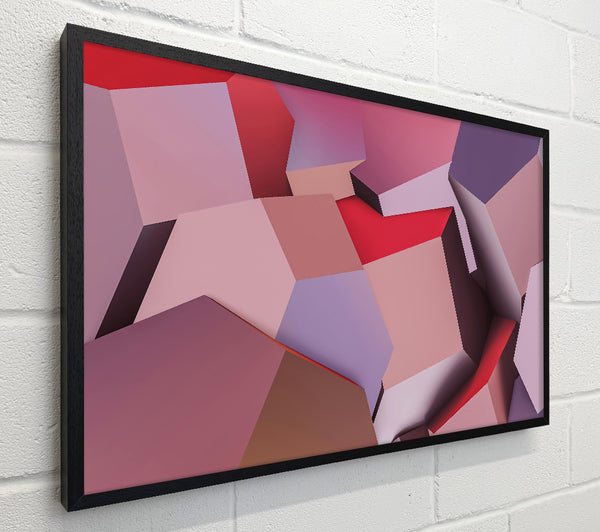 Crimson Geometric Forms