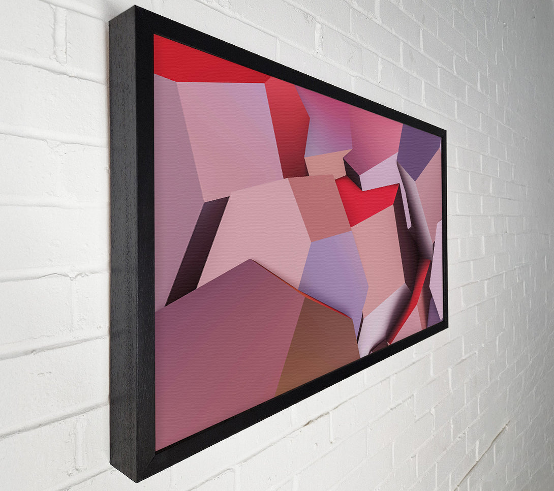  A Canvas Print of Crimson Geometric Forms Canvas Print