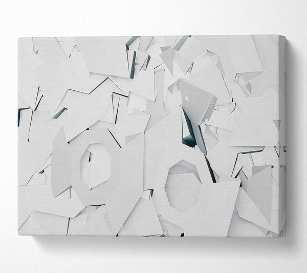  A Canvas Print of White Geometric Abstract Canvas Wall Art
