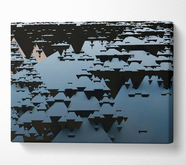  A Canvas Print of Azure Geometric Landscape Canvas Art