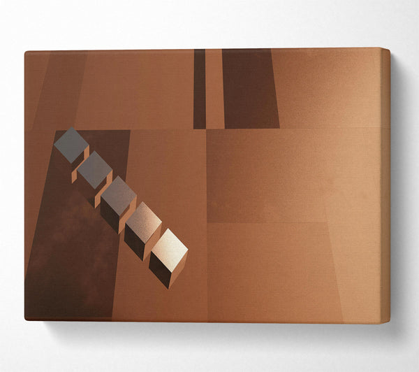  A Canvas Print of Brown Geometric Progression Canvas Print