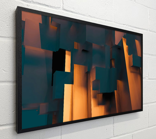 Orange Abstract Blocks