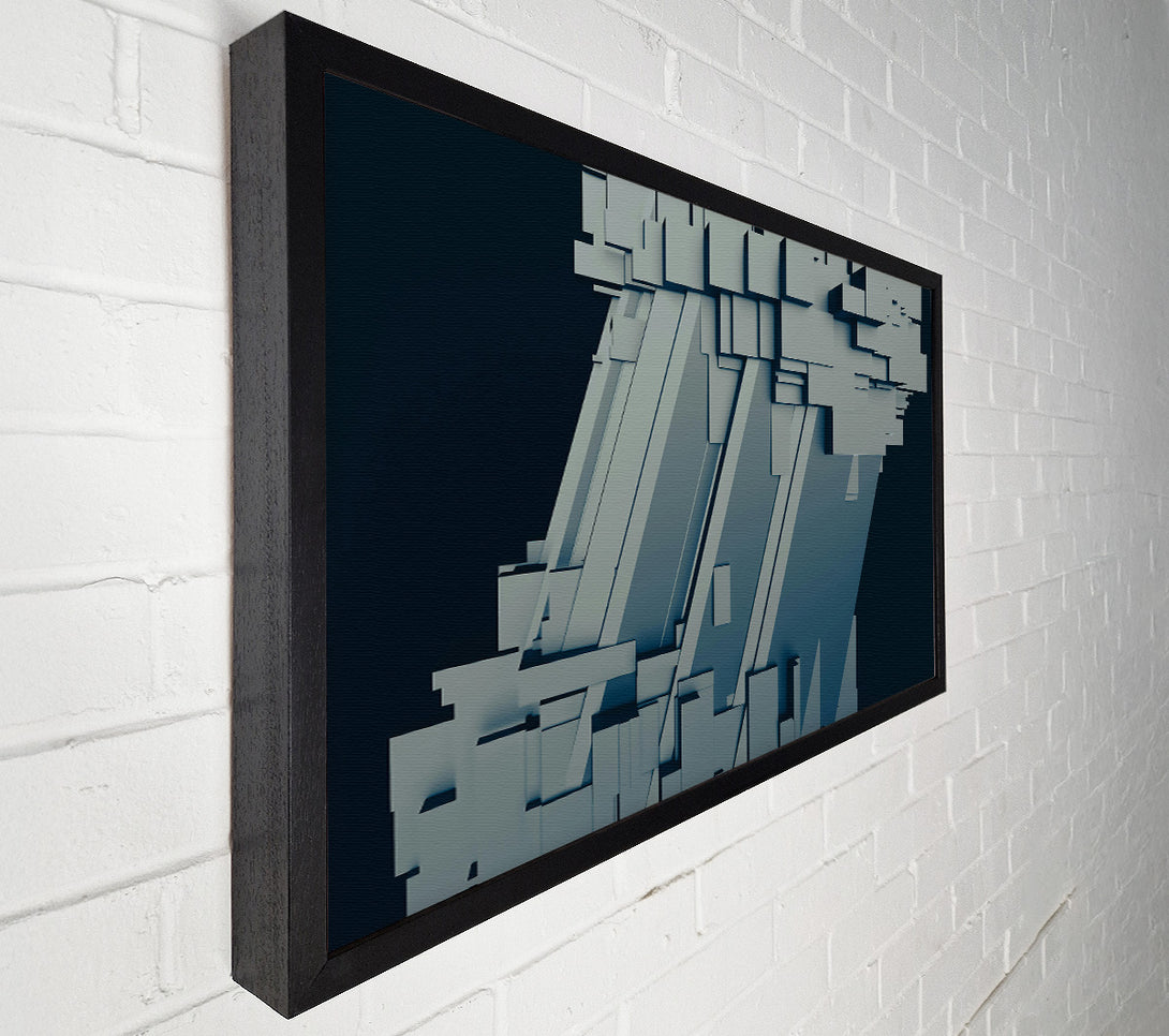  A Canvas Print of Steel Blue Abstract Canvas Art