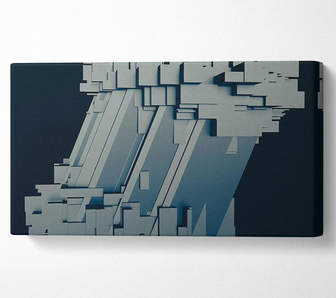  A Canvas Print of Steel Blue Abstract Canvas Art