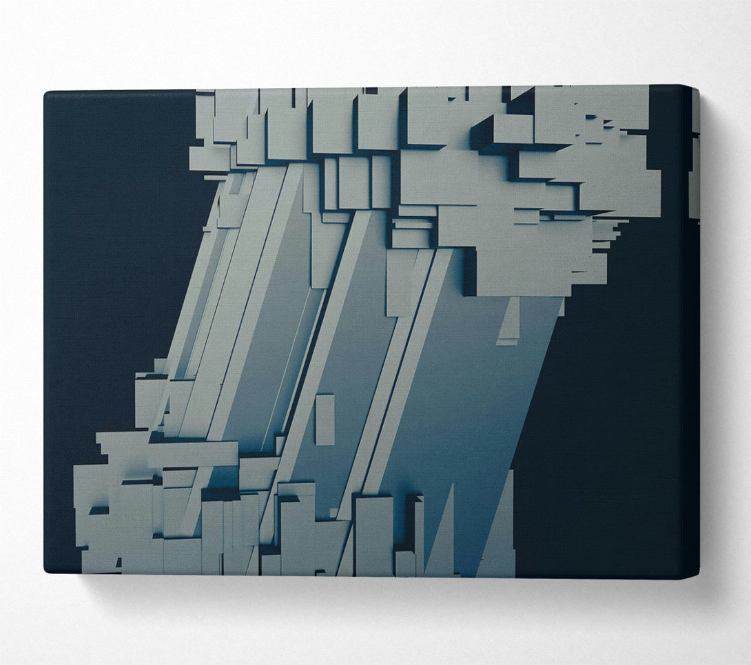  A Canvas Print of Steel Blue Abstract Canvas Art