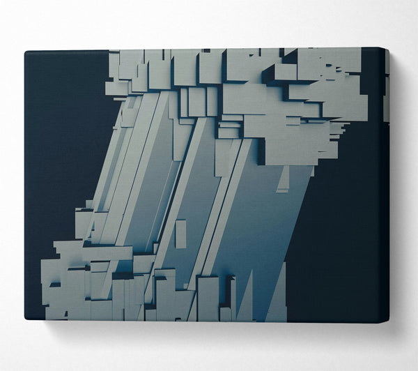  A Canvas Print of Steel Blue Abstract Canvas Art